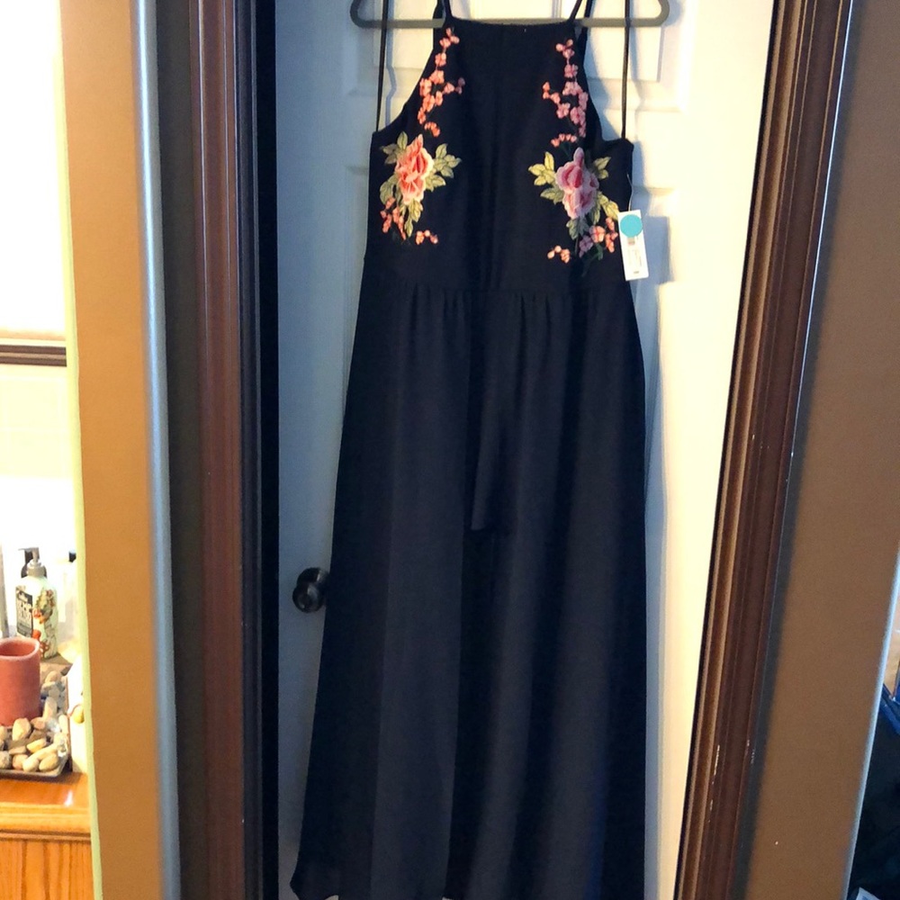 Premier Amour Navy / Floral Romper